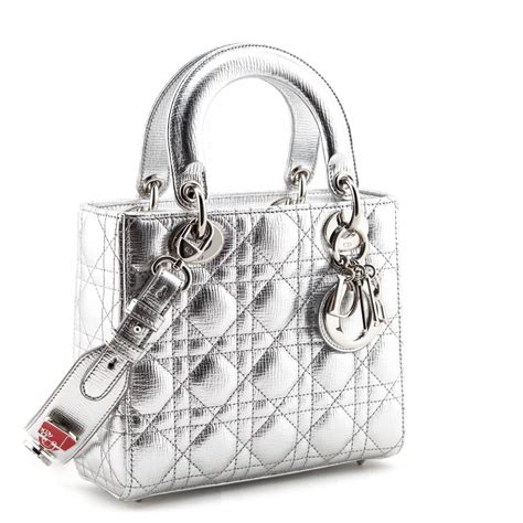 christian dior silver bag.